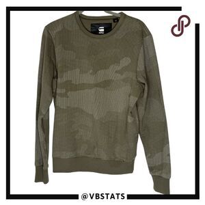 G-Star Raw Men's Camouflage Long‎ Sleeve Pullover Sweatshirt Army Green Small